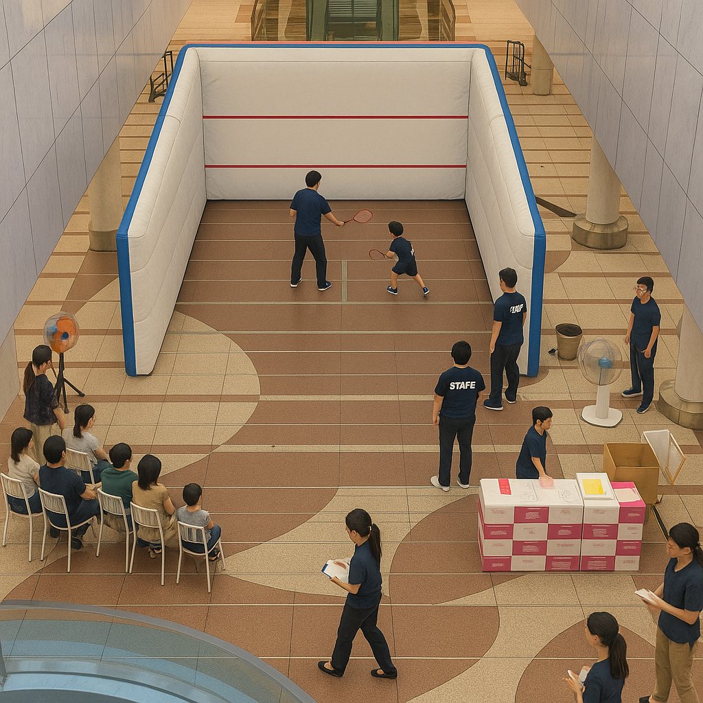 ポータブルスカッシュイベント開催